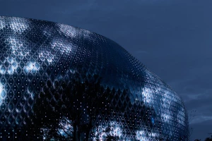 New Novartis Pavilion in Basel features a distinctive zero-energy media facade New Novartis Pavilion in Basel features a distinctive zero-energy media facade