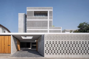 Sailom house uses perforations to achieve environmental comfort while adding a new dimension to the architecture Sailom house uses perforations to achieve environmental comfort while adding a new dimension to the architecture