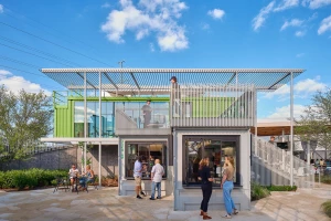 The Pitch by Mark Odom Studio repurposes shipping containers to form a vibrant new hub for Austin, Texas The Pitch by Mark Odom Studio repurposes shipping containers to form a vibrant new hub for Austin, Texas